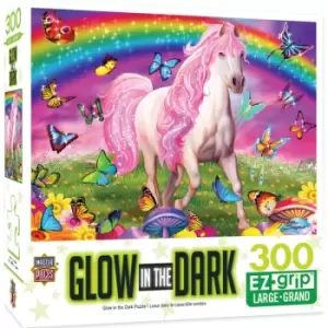 Masterpieces Puzzle Glow in the Dark Rainbow World Ez Grip Puzzle 300 piece jigsaw puzzle