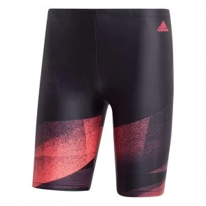 adidas Mens Fit Tky Swim Jammer - Black/Pink