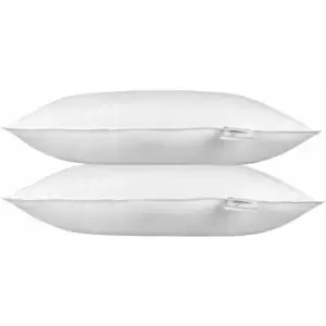 Microfibre Euro Continental Pillow Pair - 40cm x 80cm (16'x32') - White - Homescapes