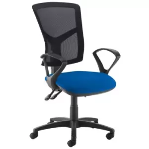 Dams MTO Senza High Mesh Back Operator Chair with Fixed Arms - Blue