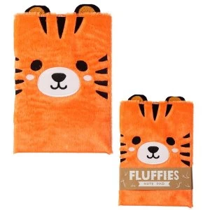 Cute Tiger Design Fluffy Plush Notebook