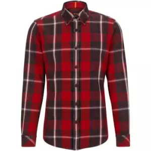 Boss Hugo Boss Rickert Chequered Shirt - Red