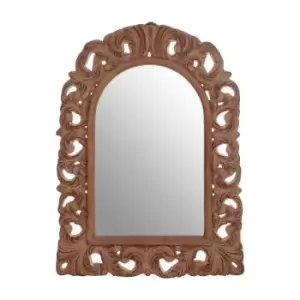 Interiors by PH Antique Brown Arc Leaf Wall Mirror