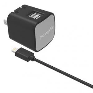 DigiPower 2.4AMP Dual USB Wall Charger with Lightning Cable