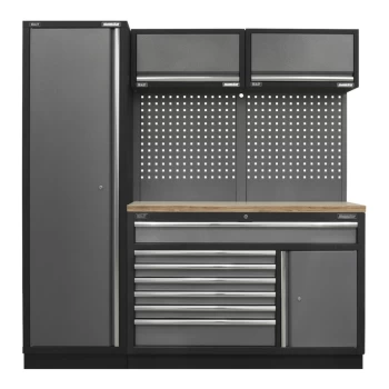 Superline Pro 1.96m Storage System - Pressed Wood Worktop