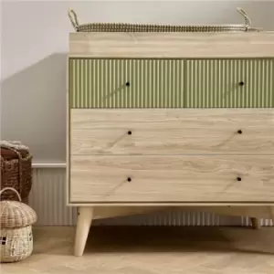 Mamas & Papas Coxley Nursery Dresser Changer - Natural / Olive Green