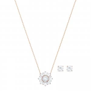 Swarovski Sunshine Set |Rose Gold Tone Necklace White Jewellery