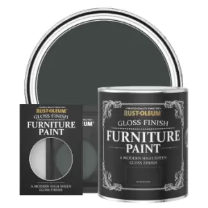 Rust-Oleum Gloss Furniture & Trim Paint - BLACK SAND - 750ml