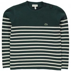 Lacoste Stripe Jumper - Dk Green DUM