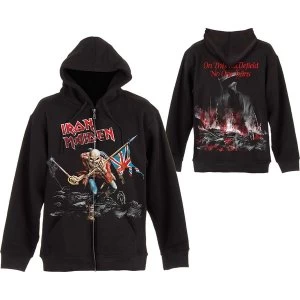 Iron Maiden - Scuffed Trooper Unisex Medium Zipped Hoodie - Black