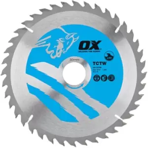 Ox Tools - ox Wood Cutting Circular Saw Blade atb 210 x 30 x 2.0mm - 40 Teeth (1 Pack)