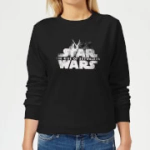 Star Wars The Rise Of Skywalker Rey + Kylo Battle Womens Sweatshirt - Black - XL