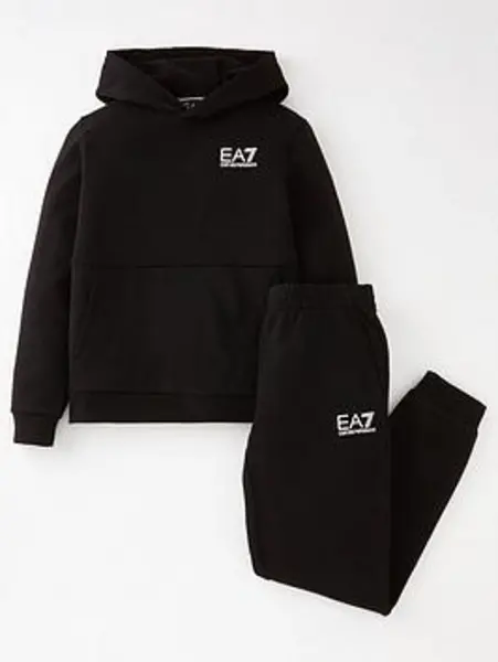 EA7 Boys' Train Core ID Tracksuit - Black - 14 Years