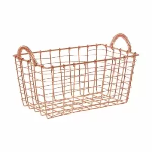 Vertex Copper Plated Recangular Storage Basket