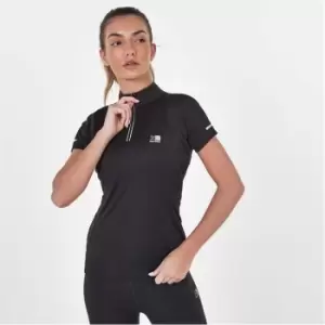 Karrimor Womens Short Sleeve quarter Zip T-Shirt - Black