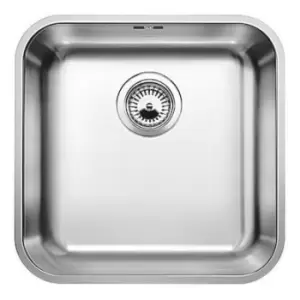 Single Bowl Chrome Stainless Steel Kitchen Sink - Blanco Blancosupra 400-U