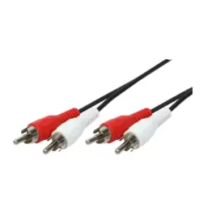 LogiLink 2xRCA - 2xRCA, 5m audio cable Black