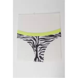 I Saw It First Neon Zebra Frill Bikini Set - Green