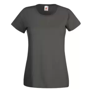 Fruit Of The Loom Ladies/Womens Lady-Fit Valueweight Short Sleeve T-Shirt (Pack Of 5) (XL) (Light Graphite)