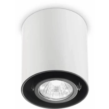 Ideal Lux Mood - 1 Light Small Round Surface Mounted Downlight White, GU10