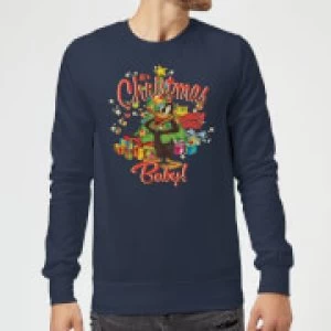 Looney Tunes Its Christmas Baby Christmas Sweatshirt - Navy - 5XL