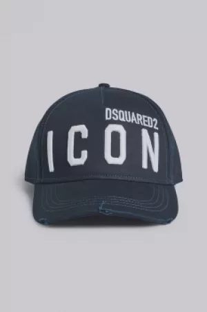 DSQUARED2 Men Hat Dark blue Size OneSize 100% Cotton