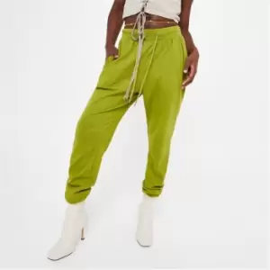 I Saw It First Mens Rib Slim Fit Joggers - Green