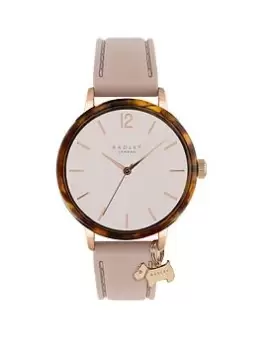 Radley Ladies Pink Silicone With Tort Bezel Strap Watch