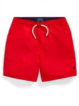 Ralph Lauren Boys Traveler Swim Shorts - Red, Size Age: 14-16 Years=L