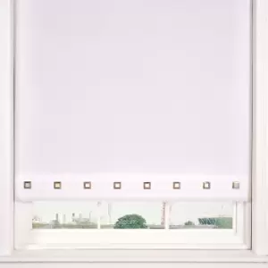 Square Eyelet White Roller Blind White