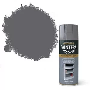 Rust-Oleum Painter's Touch Dark Grey Gloss Spray Paint 400ml