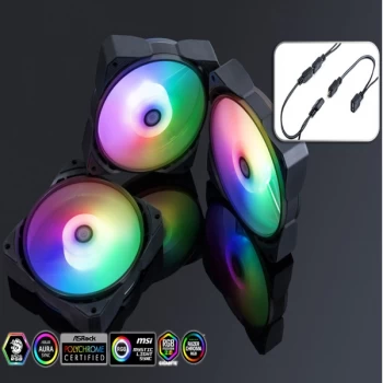 Bitspower Touchaqua NJORD II 120 1800rpm PWM Fan Digital RGB Triple Pack - 120mm