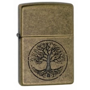 Zippo Tree Of Life Antique Brass Lighter