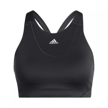 adidas Medium-Support High-Neck Yoga Bra Womens - Carbon