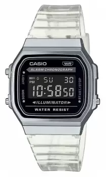 Casio A168XES-1BEF Vintage Transparent Resin Band Watch