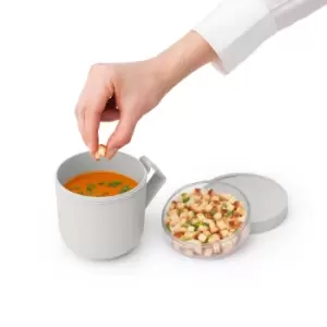 Make & Take Light Grey Soup Mug Light Grey