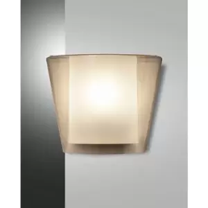 Fabas Luce Viki Wall Uplight Amber Glass, E27