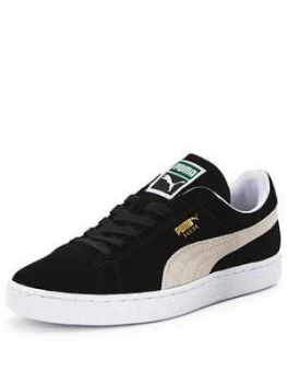 Puma Suede Classic+ Mens Trainers, Black/White, Size 3, Women