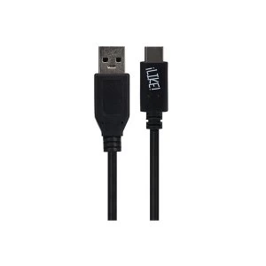 Maplin USB-C to USB-A 3.1 Gen 1 Male Cable 1m 5Gbs supports QC 3 Black