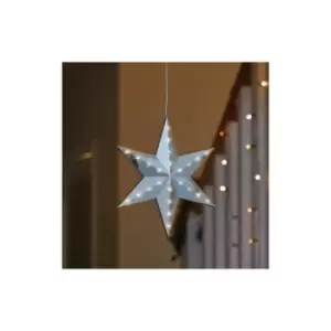 Xmas Decoration Battery LED Lights SILVER Shooting Star Bauble Outdoor Timer