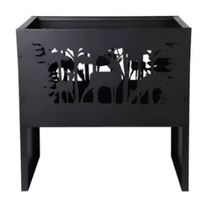 Esschert Design Laser Cut Deer Rectangular Firebasket