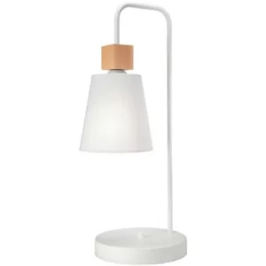 Enrico Desk Lamp With Fabric Shade, White, 1x E27