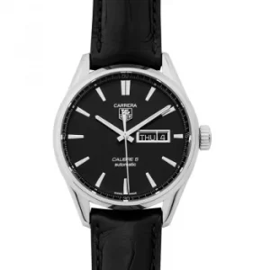 Carrera Calibre 5 Day-Date Automatic Black Dial Mens Watch