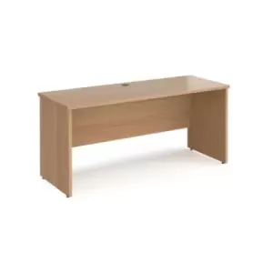 Office Desk Rectangular Desk 1600mm Panel End Leg Beech Tops 600mm Depth Maestro 25