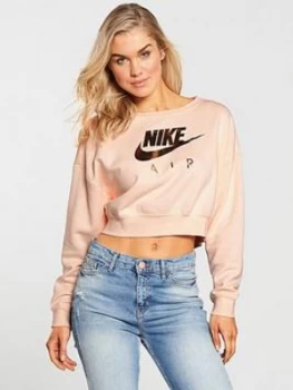 Nike Nsw Air Crew Sweat Top Light Pink Size XXL Women