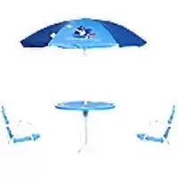 OutSunny Kids Table And Chairs Set Blue 312-066BU 49.5 (W) x 49.5 (D) x 50 (H) mm