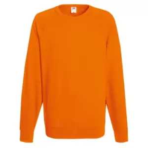 Fruit Of The Loom Mens Lightweight Raglan Sweatshirt (240 GSM) (M) (Orange)