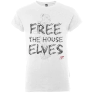 Harry Potter Free The House Elves Womens White T-Shirt - XXL - White