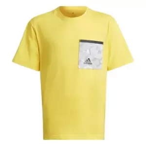 adidas Future Pocket T-Shirt Kids - Impact Yellow / Black