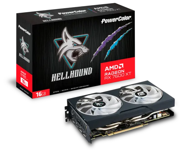 PowerColor HELLHOUND AMD Radeon RX 7600 XT 16GB GDDR6